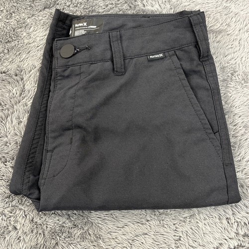 Hurley 14 Boys Shorts Nike Dri-Fit Flat Front Performance Black Golf - Picture 15 of 16