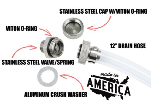 Stainless Steel Oil Drain Valve Plug Predator 6500 9000 9500 13000 Generator - Foto 2 di 8