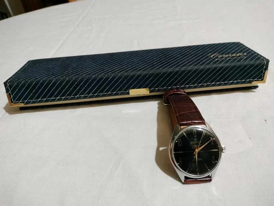 orologio Atlantic Worldmaster 36 mm Swiss Made 1969 cassa a vite numerata  - Imagen 3 de 4