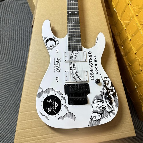 NEU White Moon Red Ouija E-Gitarre FR Brücke schwarz Teil 2H Tonabnehmer - Bild 7 von 14