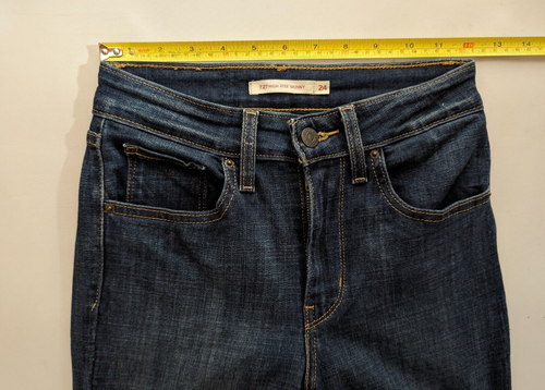 Women's Levi's 721 High Rise Skinny Stretch Blue Jeans Size 6 Leg 32" - Picture 7 of 13