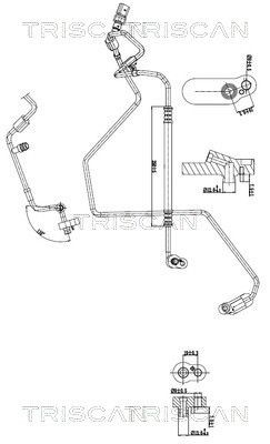 Conduite climatisation TRISCAN 9010 29088 pour réparer le circuit haute pression SEAT