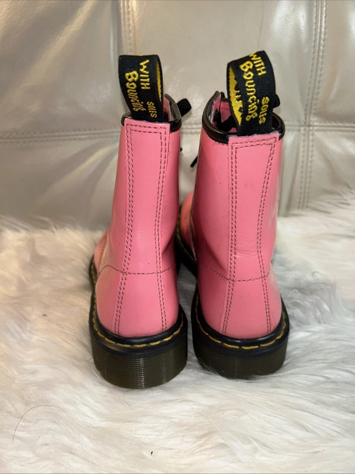 Botas Dr. Martens Rosa Talla 6 6.5 1460 Combat Mujer Charol Foto 4 de 4