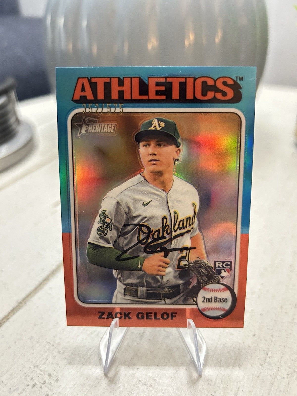 2024 Topps Heritage - Zack Gelof #346 Chrome Refractor /575 (RC) Athletics MLB