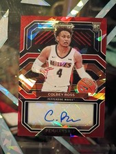 2021-22 Panini Prizm Draft Picks Penmanship Colbey Ross #CP-CRO Orange Ice 