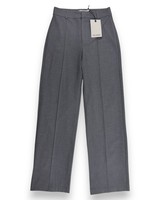 Pull & Bear Damen Hose Gr. 34 Stoffhose Grau Bundfalte Elegante Hose Hoher Bund