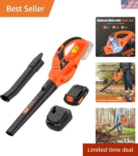 Portable 21V Leaf Blower | Adjustable Speeds, Fast Charger
