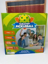 Buffalo Games Tabletop Pickleball Set Retractable Net 4 Paddles 3 Balls