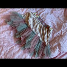 Matilda Jane tulle and rooster stripe mauve skirt happily ever after