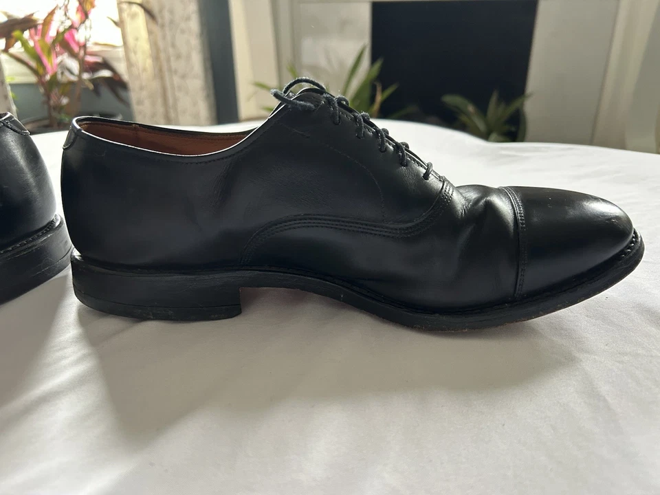 Allen Edmonds Leather Park Avenue Cap Toe Oxford Dress Shoes Size 9.5 Black - Image 4 of 4