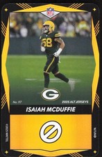 2025 UNO Elite Alt Jerseys Edition - Yellow Isaiah McDuffie Card #117 - Packers
