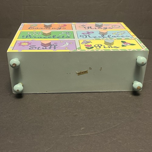 Colorful Hearts Wooden Jewelry Box - Labeled - Picture 9 of 12