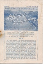 Shrewsbury Town Reserves v Oswestry Town (Birmingham League) 1951/1952