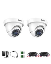 2Pack 2.0MP HD 1080P Cameras Kit, 80ft Night Vision, Indoor Outdoor Home CCTV...