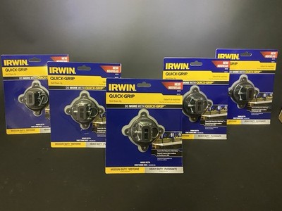 Lot of 5- NEW Irwin Quick-Grip Hold Down Jig Clamps Medium & Heavy Duty