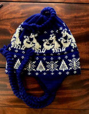 New Old Stock; Original Moriarty Ski Hat; Wool -Naughty Deer - Stowe, VT  (33)