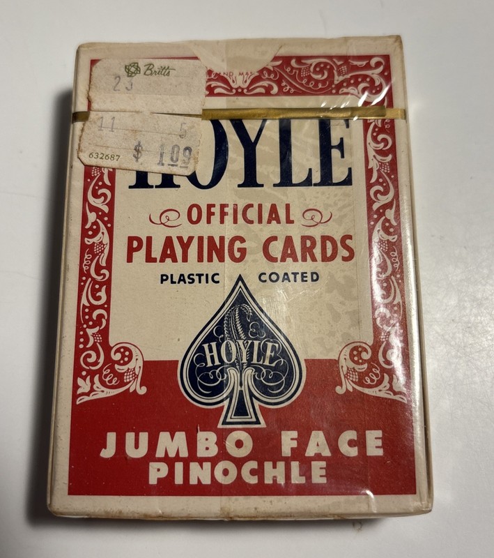 Vintage Hoyle Official Playing Cards - JUMBO FACE Pinochle - NEW / SEALED