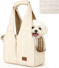 Dog Purse Carrier for Small Dogs and Cats, Soft-Sided Pet Tote Bag with 6 Large