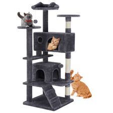 CONCETTA 54" Indoor Cat Tree Tower with Multiple Levels, Sisal Scratching Post,