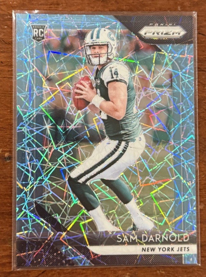 2018 Panini Prizm Sam Darnold Blue Lazer Prizm RC #203