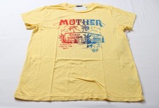MOTHER Women's Goodie Goodie Short-Sleeve Boxy Cotton Tee CD4 Yellow Medium NWT