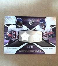 2008 SPx - Winning Combos Walter Payton, Cedric Benson #WC95 Numbered to 03/49