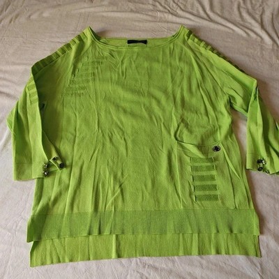 Elegantes 3/4 Arm Shirt Cecilia Benetti hellgrün Übergangszeit elegant
