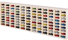 Car Display Case 2 in 1 Foldable 108 Diecast Model 1/64 NASCAR Wood Wall Cabinet