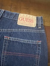 Guess Y2K Womens Blue Denim Jean Skirt Size 28 M Preppy Vtg