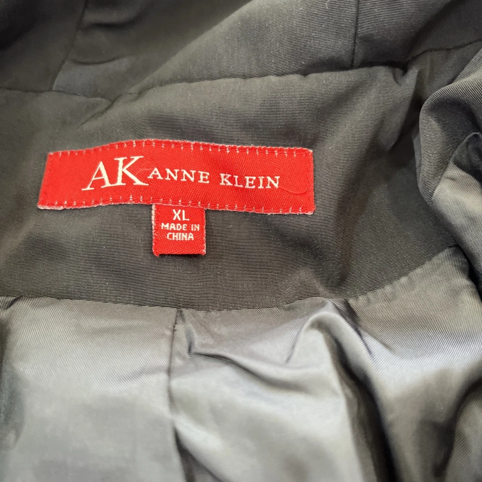 Anne Klein Black Women Waterproof Hooded Light Jacket Size XL Nylon - Image 2 of 4