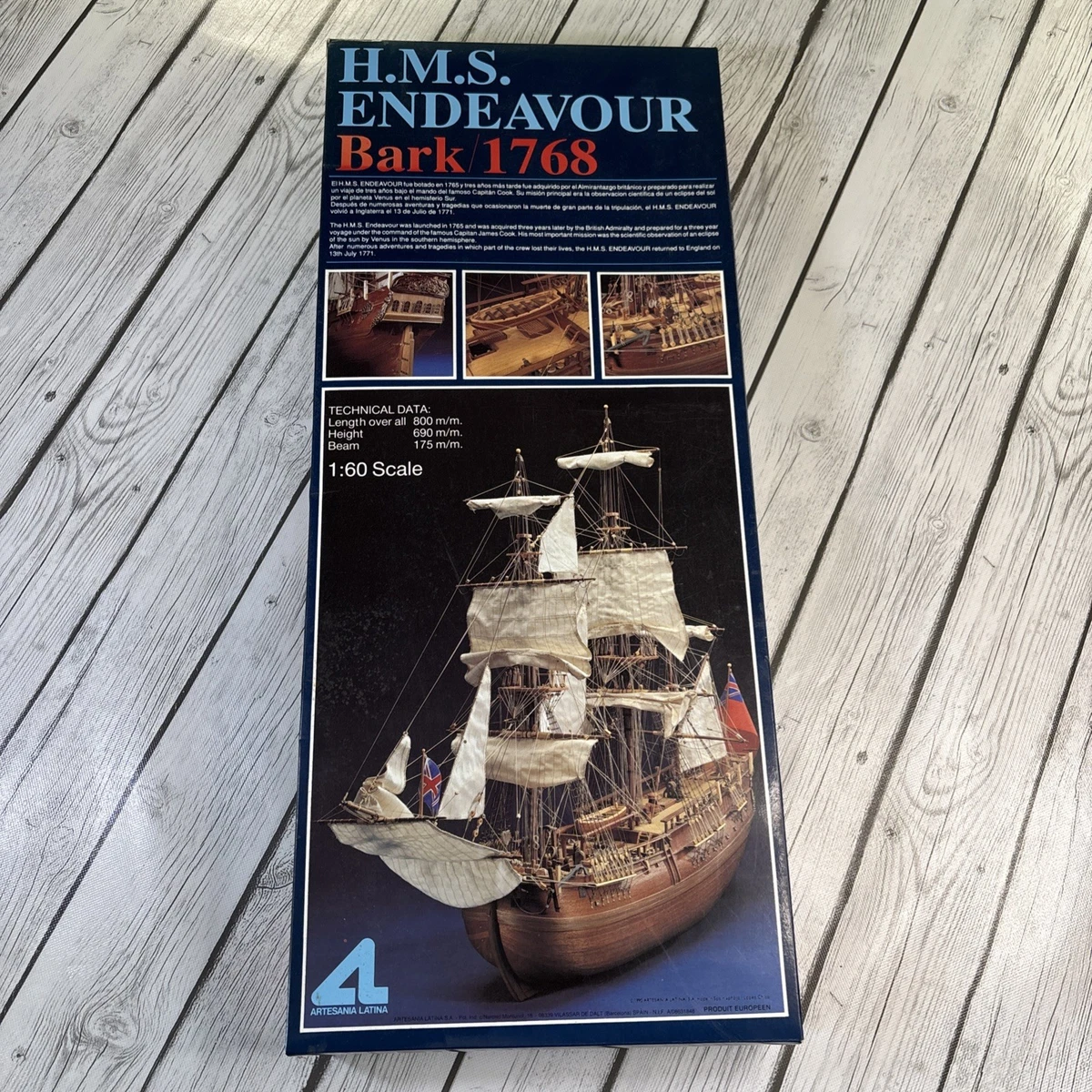 海外切手コレクション　Ship & Boats 船 Artesania Latina 1/60 Scale H.M.S. Endeavor Bark 1768 Ship Model