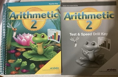Abeka 2nd Grade Arithmetic NEW Work-Text Teacher Key and Test & Speed Drill Key