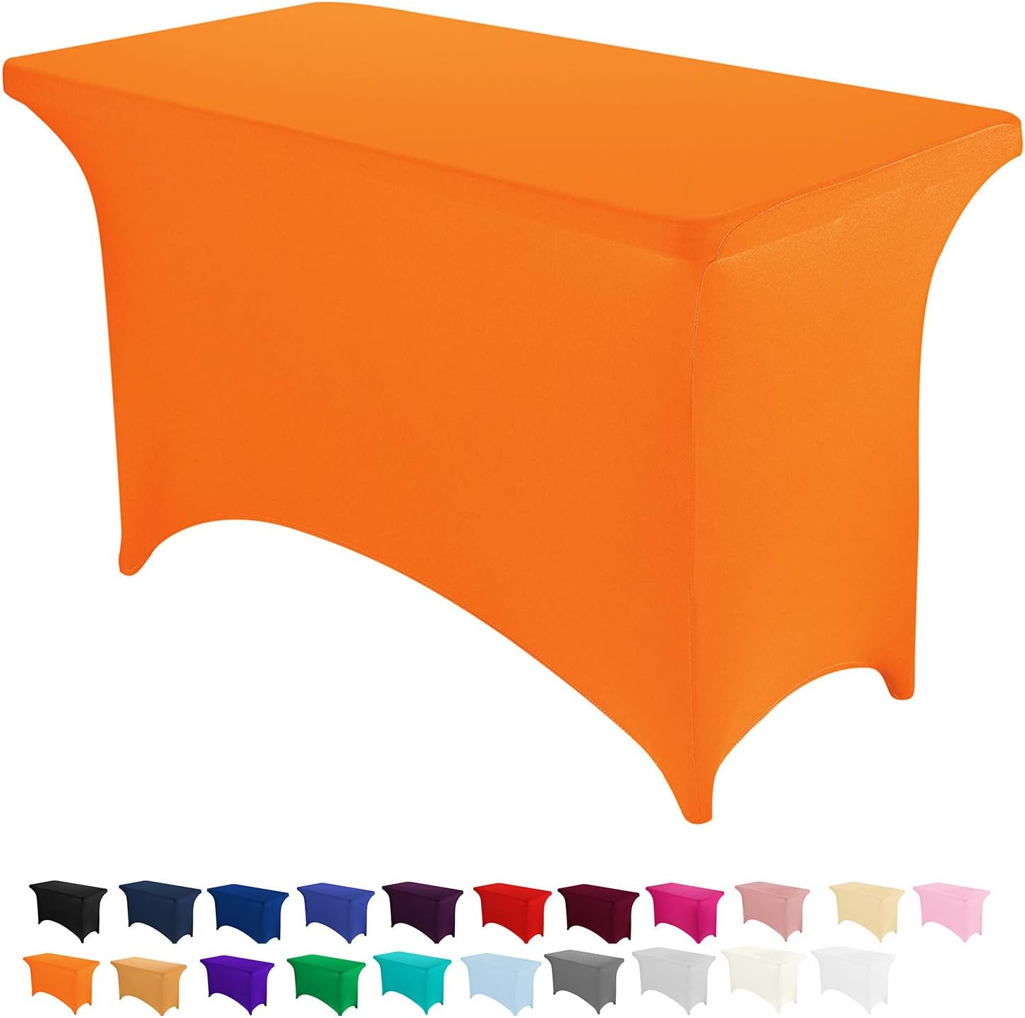 Rectangular Stretch Spandex Tablecloth (black,8ft)