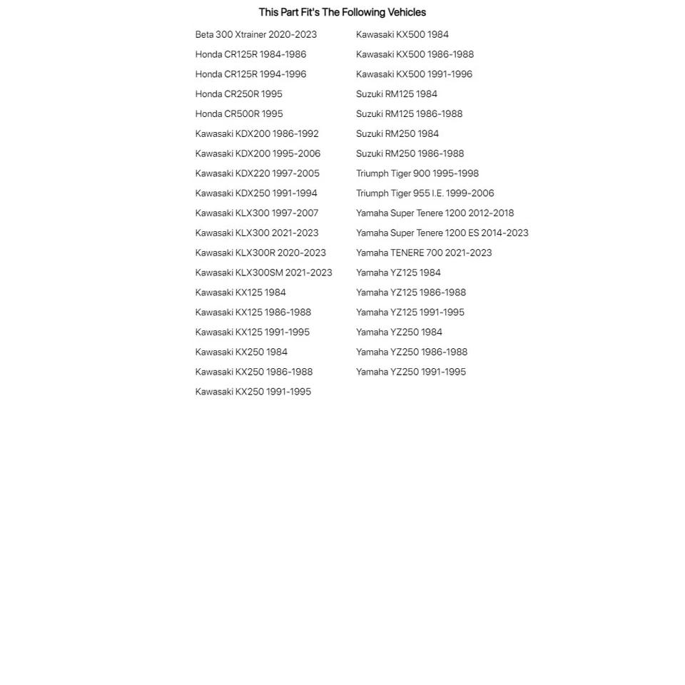 Race Tech Fork Dust Seals For KAWASAKI KX125 1984,1986-1988,1991-1995 Foto 4 de 4