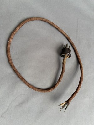 1920s 4-pin male speaker male connector socket tube amp 24'' WE amp cloth wire