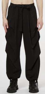 LA HAINE INSIDE US Belted draped trousers Black Size M Neu  # Y-3 Yamamoto
