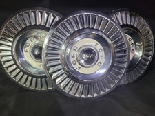 1957 1958 1959 Ford Thunderbird Fairlane Hub Caps Three Only 1957 1958 1959 Ford Thunderbird Fairlane Hub Caps Three Only