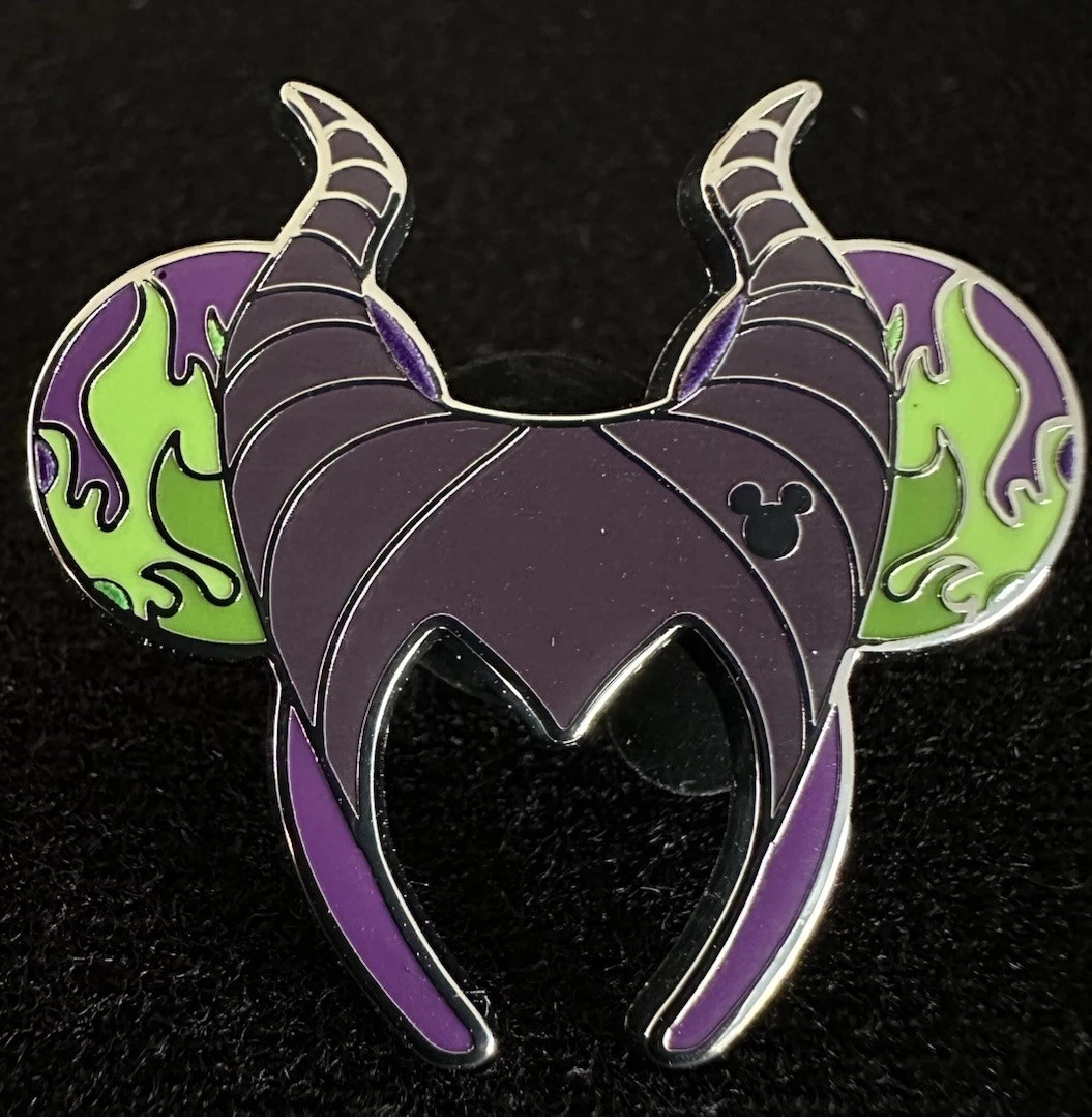 2026 Disney WDW Hidden Mickey Maleficent Ear Headband Wave A - Trading Pin