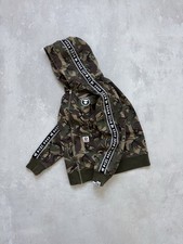 Vintage BAPE Bathing Aape Camo Print Zip Up Hoodie Y2K size L