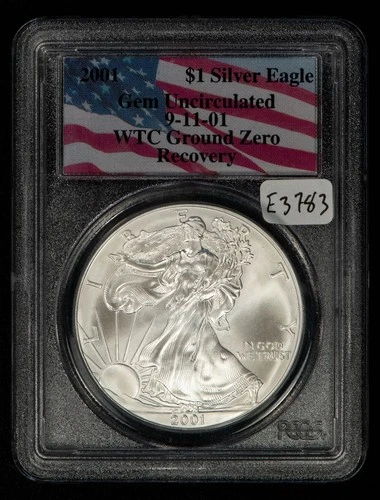 Photo of a 2001 American Silver Eagle from an eBay sale