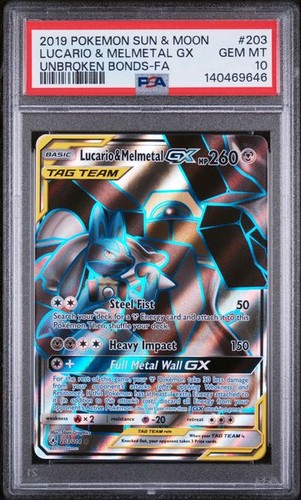 Lucario & Melmetal-GX graded PSA 10 for sale on eBay