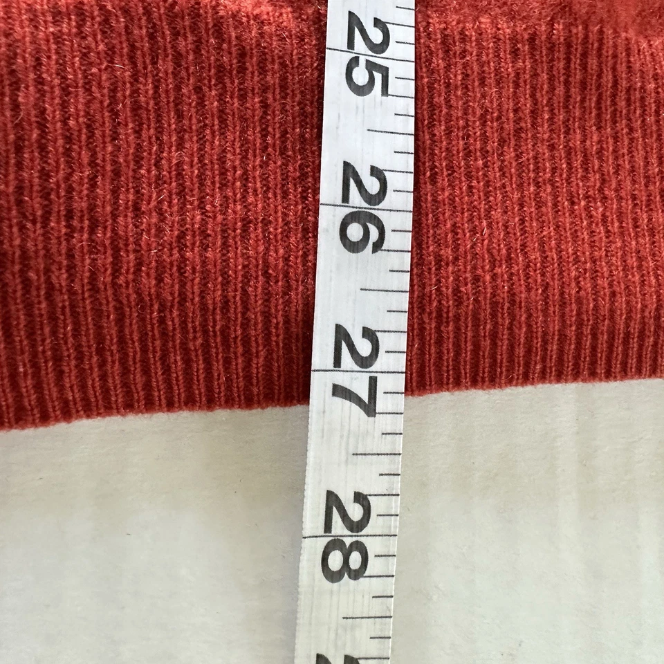 Jos A Bank Mens Large 100% Cashmere Sweater  V-Neck Knit Pullover Soft Red - Image 4 of 4