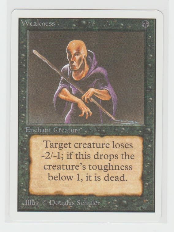 Magic the Gathering ~ MTG ~ 1x Weakness ~ Unlimited ~ LP