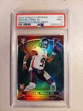 2024 Totally Certified Michael Penix Jr #161 Mirror Platinum Green 3/5 PSA 9 RC 