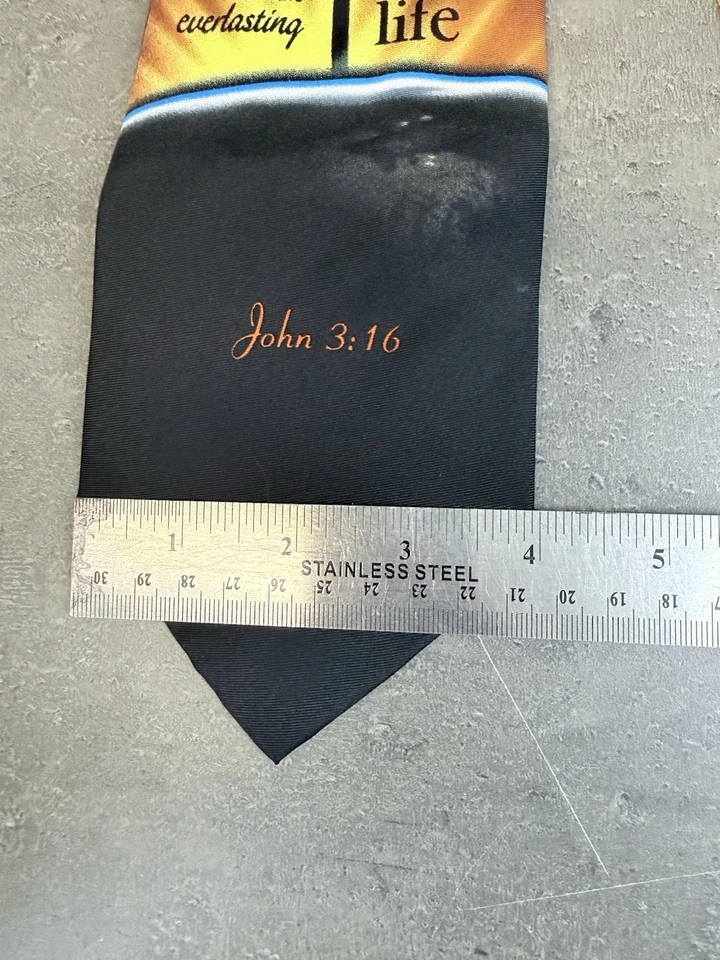 Corbata de seda para hombre Eagle Wings John 3:16 cruz cristiana iglesia religiosa Foto 4 de 4