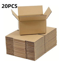 20Pcs Moving Corrugated Boxes Cartons Heavy Duty Shipping Packing Boxes