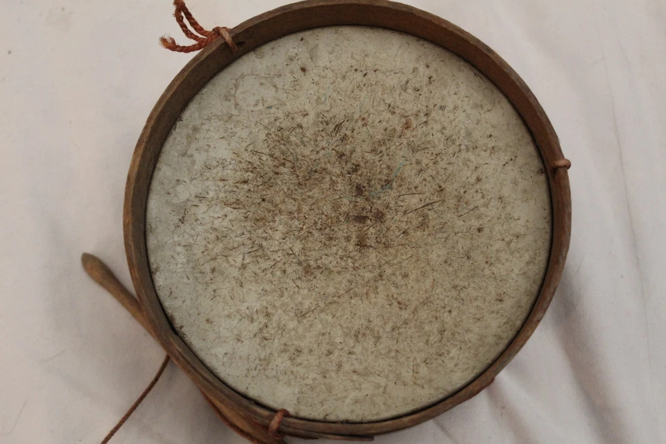 jouet jeu enfant TAMBOUR tambourin fanfare soldat  napoléon ancien vintage - Photo 3/4