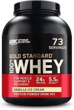 Optimum Nutrition Gold Standard Whey Protein Powder, Vanilla Ice Cream, 5 lb 16.44 per gallon