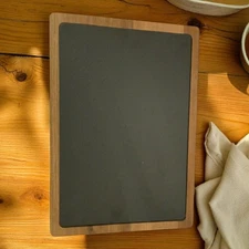  Engraveable Wood & Slate Bread,  Charcuterie, Cheese Serving Board - New 