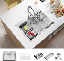 30 Inch Drop in Large Single Bowl Kitchen Sink Nano Coating Stainless Steel